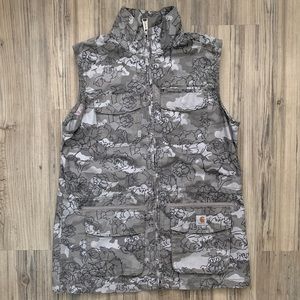 CARHARTT FULL ZIP FLOWER CAMO VEST